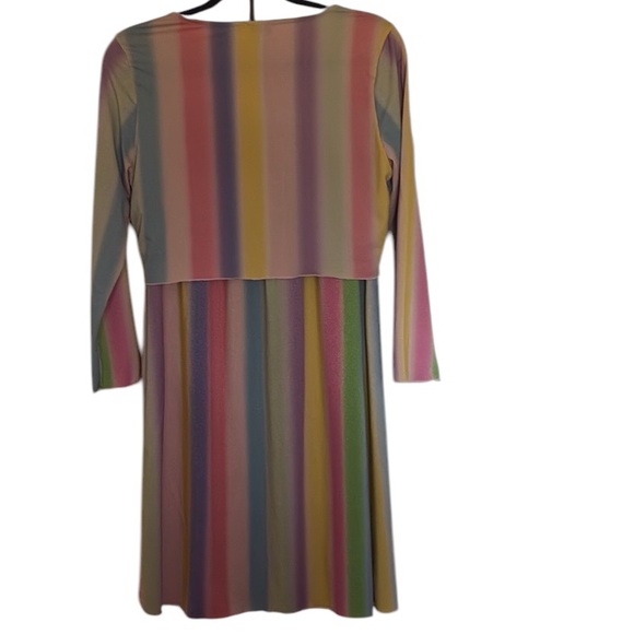 Onia Skirt Set Leah Shimmer Rainbow stripe , a hint of metallic, size M - Picture 4 of 12